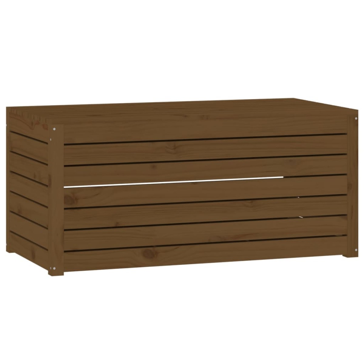 vidaXL Μπαούλο Κήπου Μελί Καφέ 101 x 50,5 x 46,5 εκ. Μασίφ Ξύλο Πεύκου