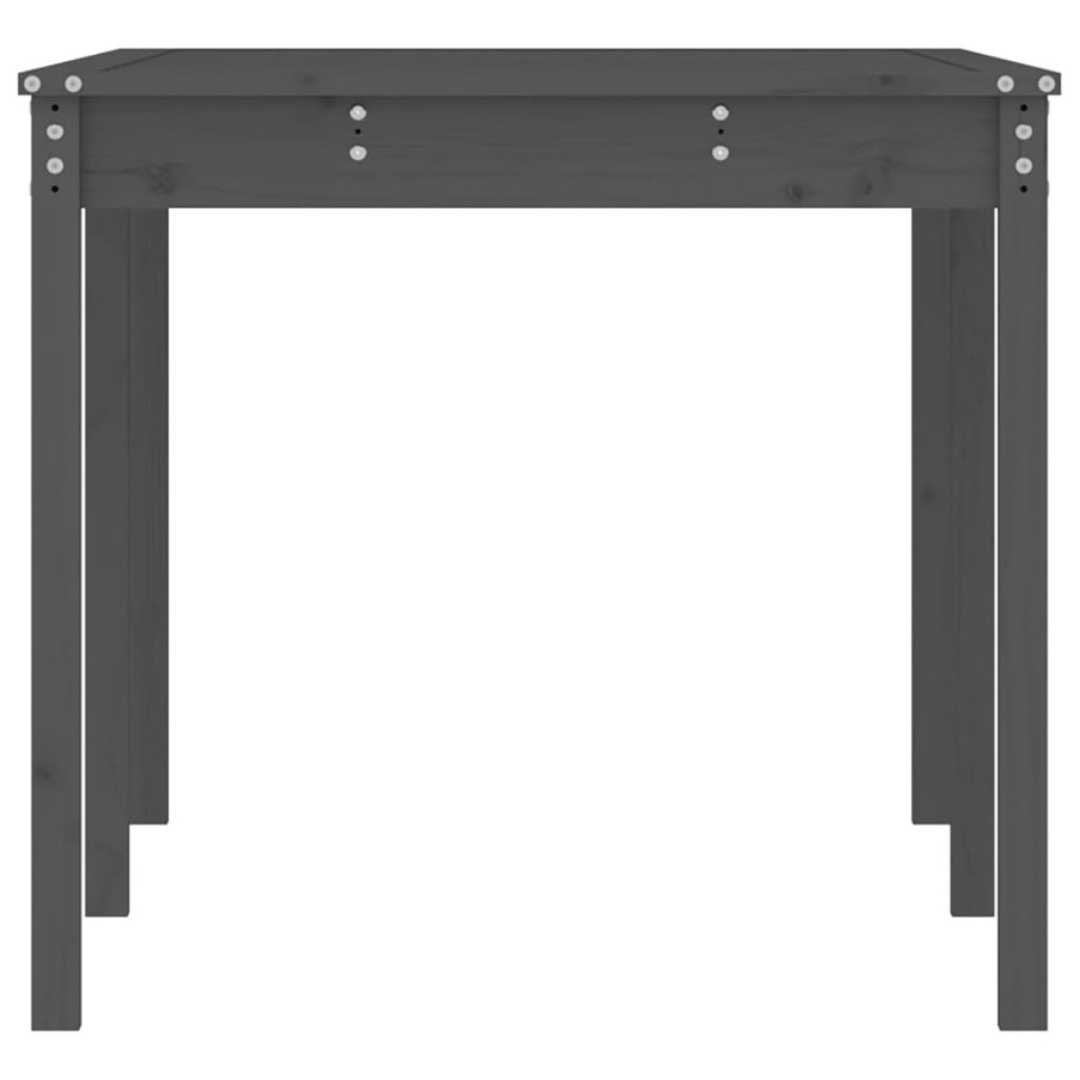 vidaXL Τραπέζι Κήπου Γκρι 159,5x82,5x76 εκ. από Μασίφ Ξύλο Πεύκου