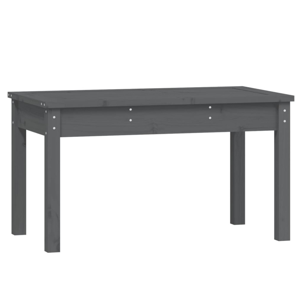 vidaXL Παγκάκι Κήπου Γκρι 80 x 44 x 45 εκ. από Μασίφ Ξύλο Πεύκου