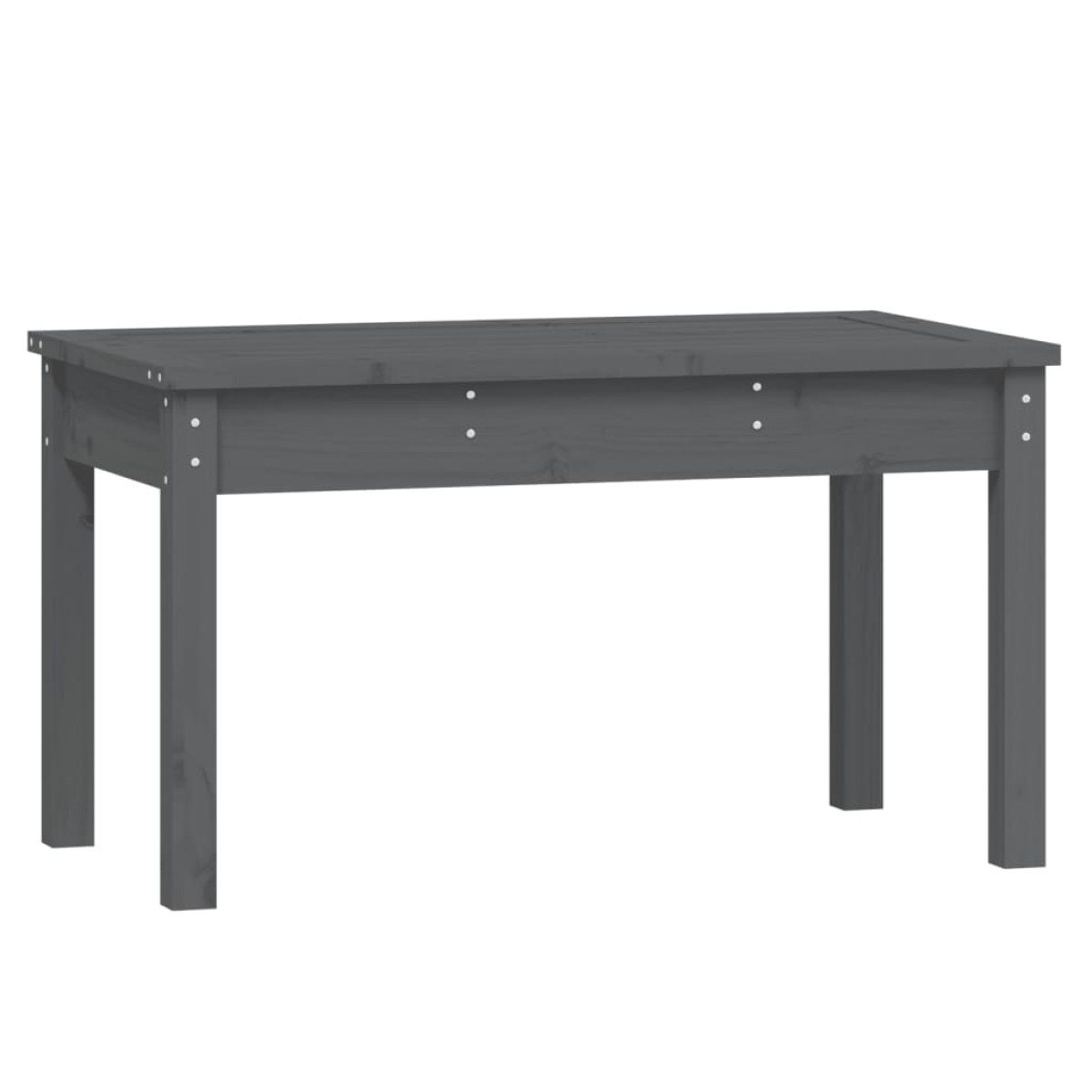 vidaXL Παγκάκι Κήπου Γκρι 80 x 44 x 45 εκ. από Μασίφ Ξύλο Πεύκου