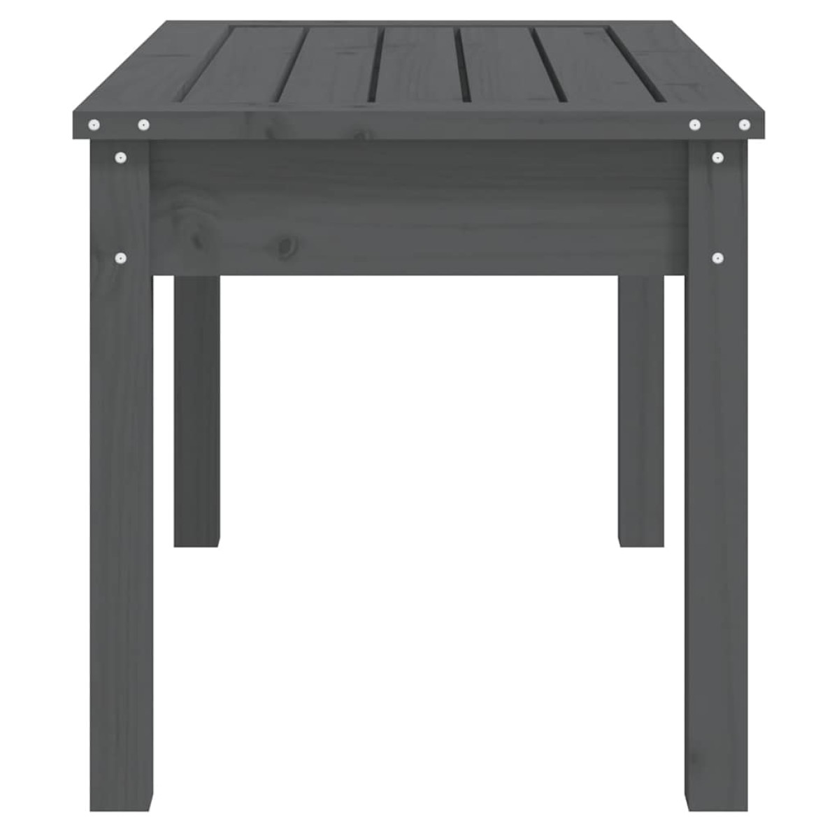 vidaXL Παγκάκι Κήπου Γκρι 80 x 44 x 45 εκ. από Μασίφ Ξύλο Πεύκου