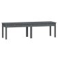 vidaXL Πάγκος Κήπου Διθέσιος Γκρι 159,5x44x45 εκ. Μασίφ Ξύλο Πεύκου