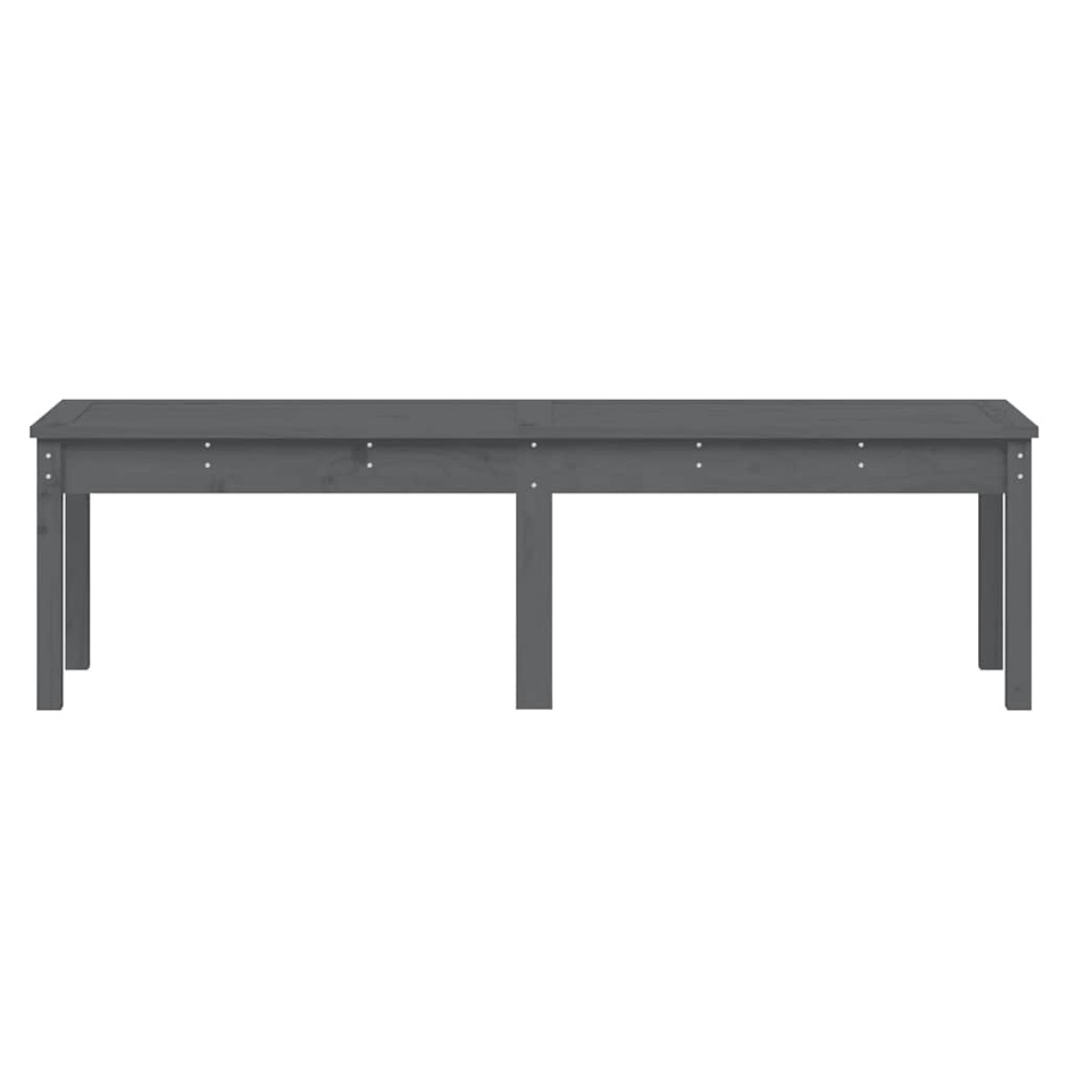vidaXL Πάγκος Κήπου Διθέσιος Γκρι 159,5x44x45 εκ. Μασίφ Ξύλο Πεύκου