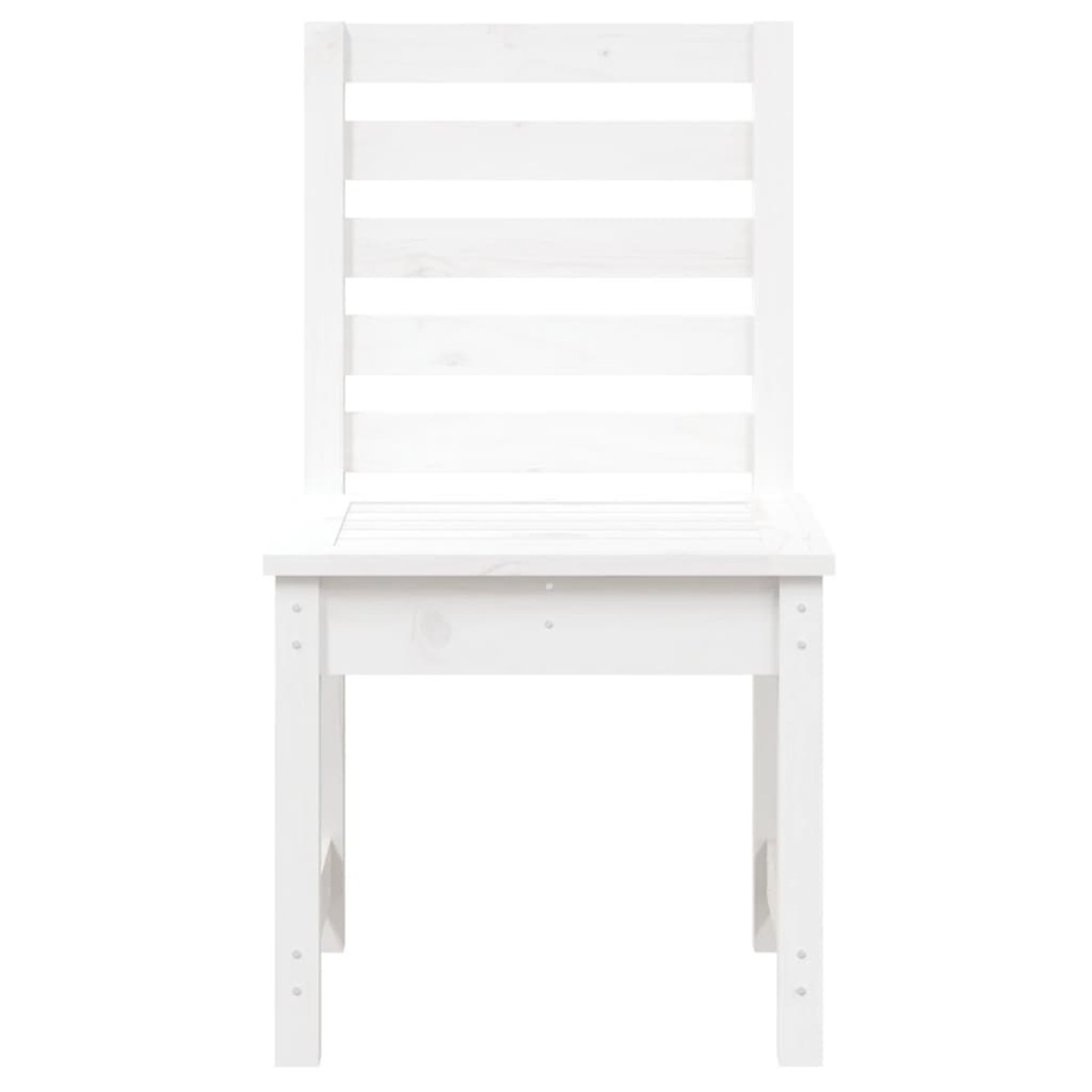 vidaXL Καρέκλες Κήπου 2 τεμ. Λευκές 40,5x48x91,5 εκ. Μασίφ Ξύλο Πεύκου