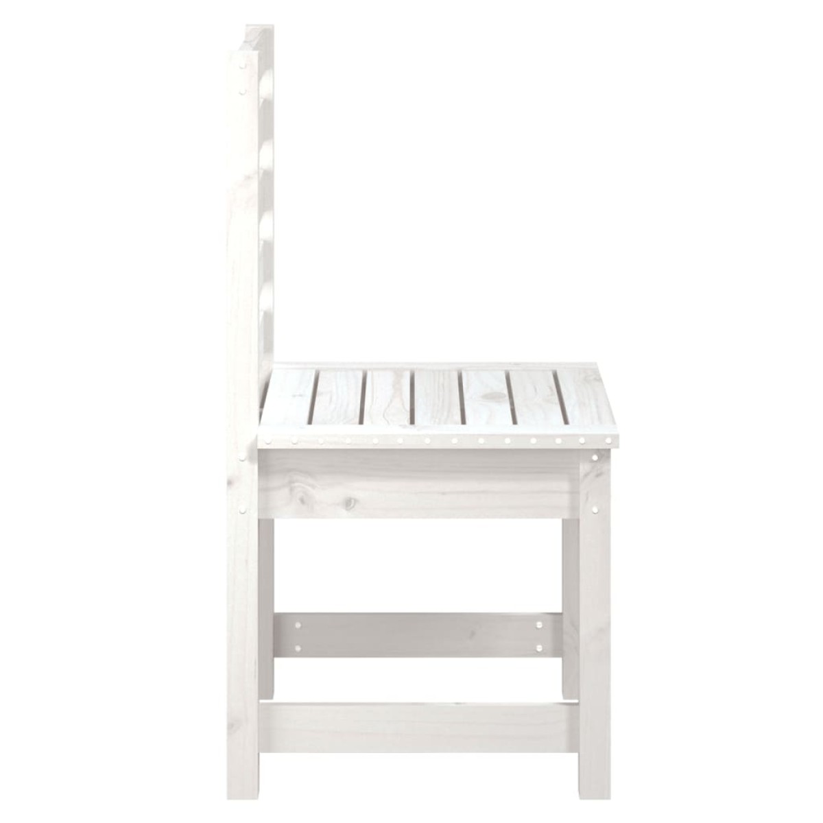 vidaXL Καρέκλες Κήπου 2 τεμ. Λευκές 40,5x48x91,5 εκ. Μασίφ Ξύλο Πεύκου