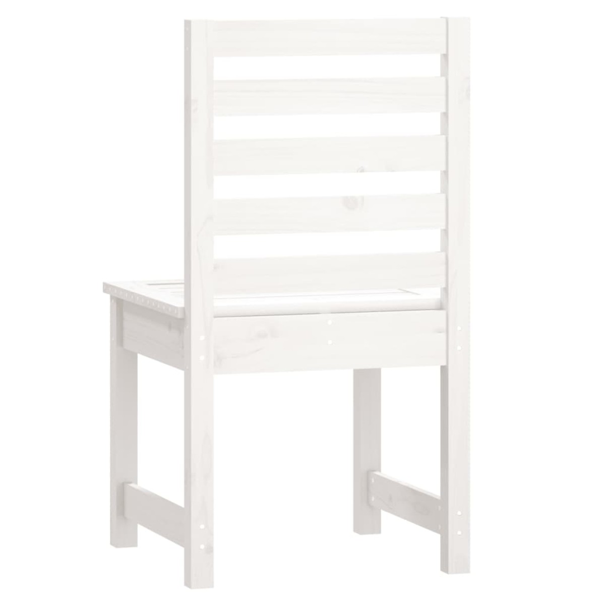 vidaXL Καρέκλες Κήπου 2 τεμ. Λευκές 40,5x48x91,5 εκ. Μασίφ Ξύλο Πεύκου