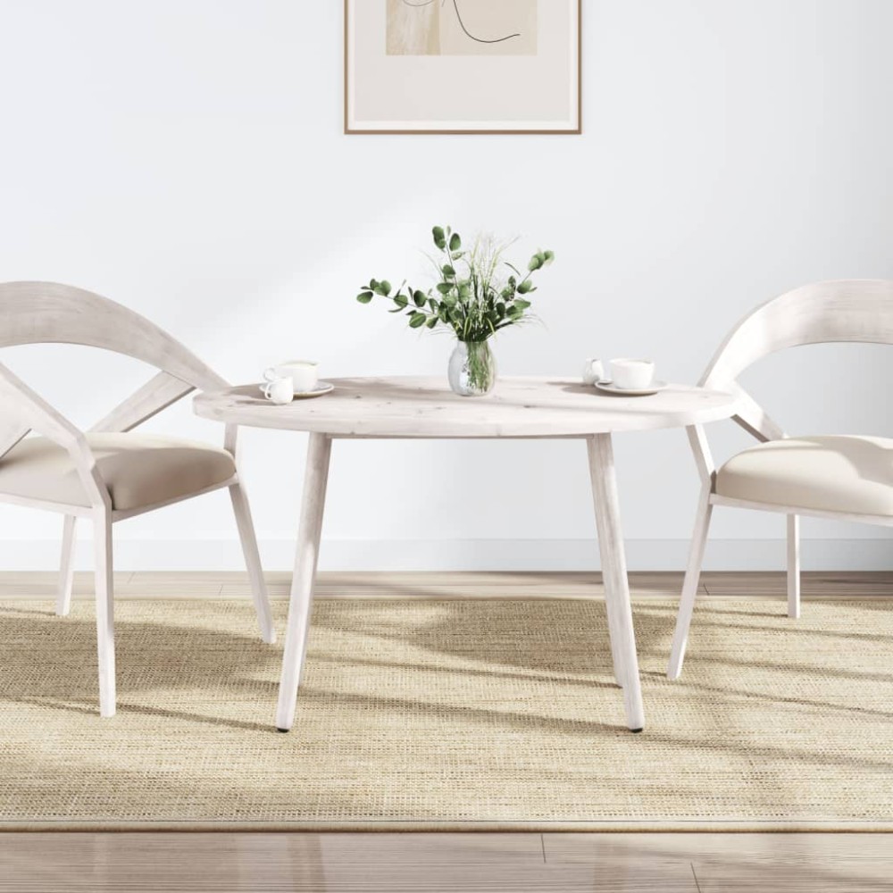 vidaXL Επιφάνεια Τραπεζιού Οβάλ Λευκή 100x50x2,5 εκ. Μασίφ Ξύλο Πεύκου