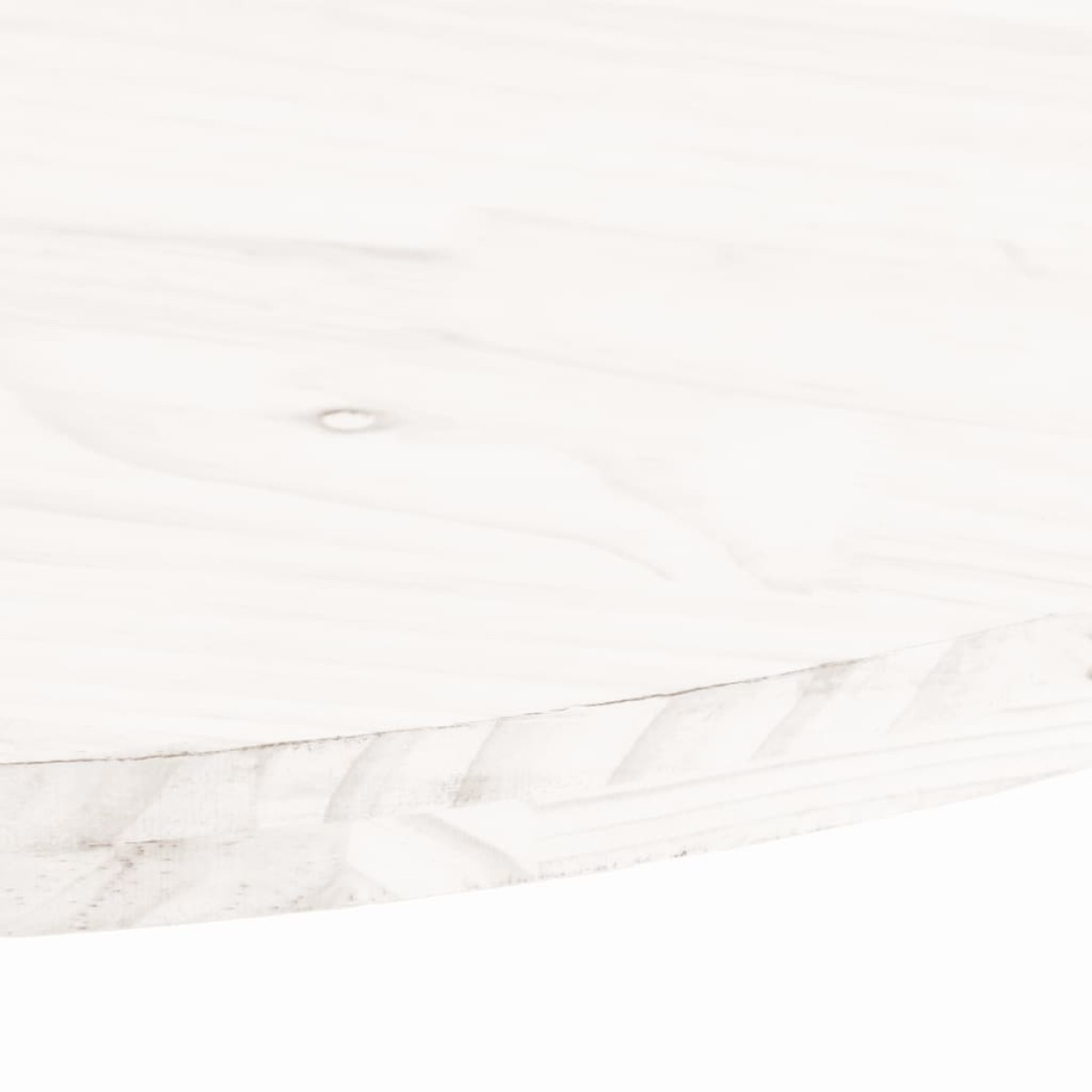 vidaXL Επιφάνεια Τραπεζιού Οβάλ Λευκή 100x50x2,5 εκ. Μασίφ Ξύλο Πεύκου