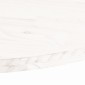 vidaXL Επιφάνεια Τραπεζιού Οβάλ Λευκή 100x50x2,5 εκ. Μασίφ Ξύλο Πεύκου