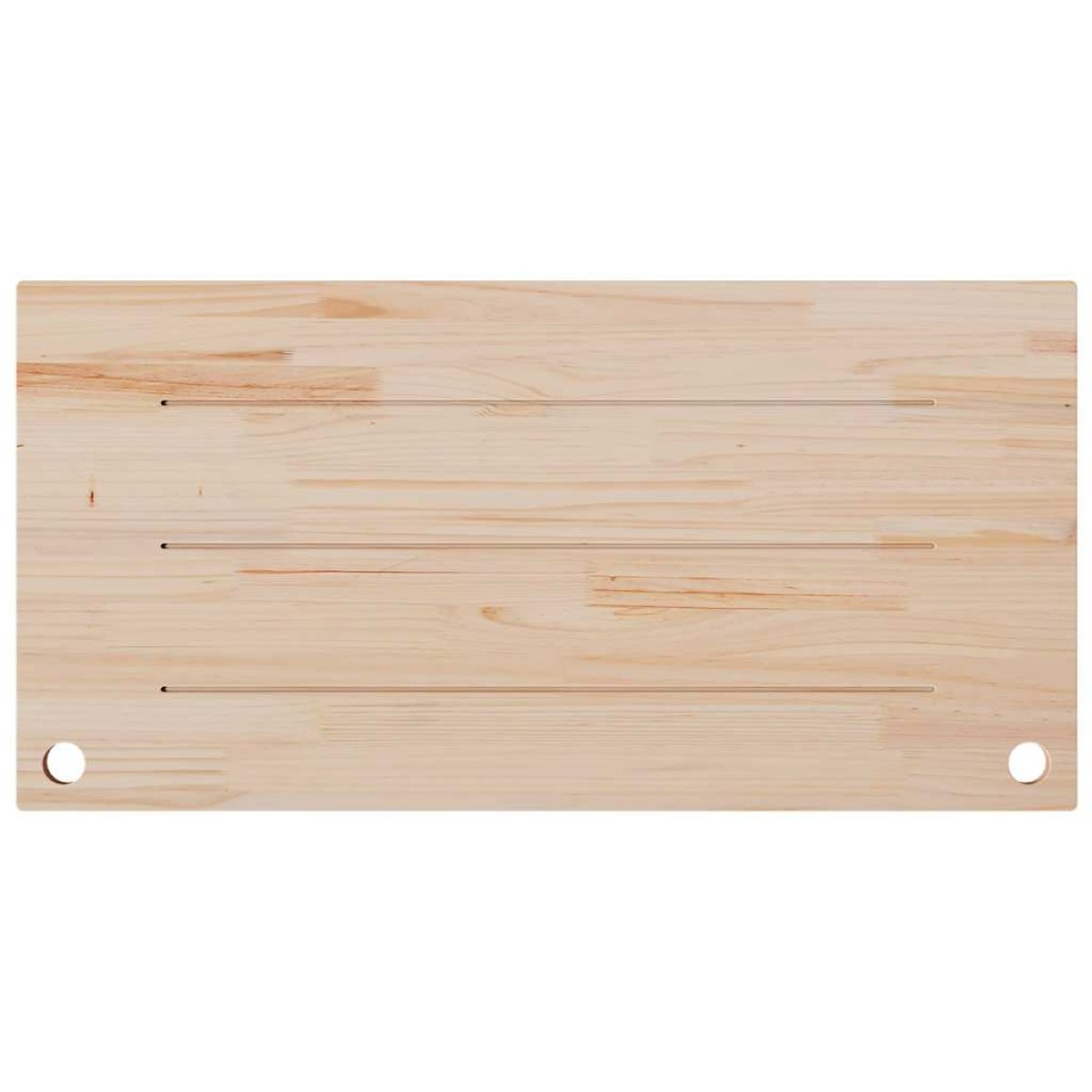 vidaXL Επιφάνεια Γραφείου Λευκή 110x55x2,5 εκ. από Μασίφ Ξύλο Πεύκου