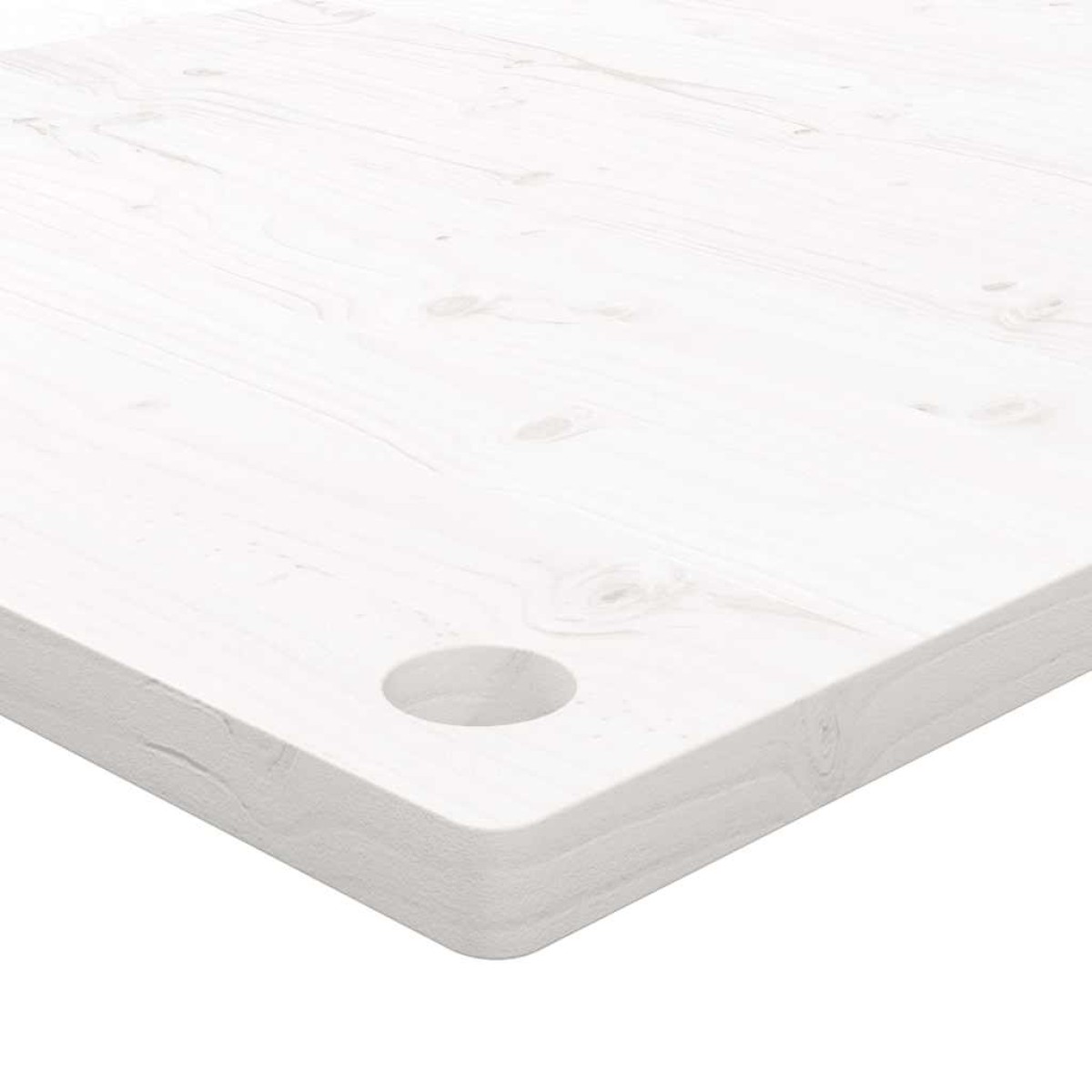 vidaXL Επιφάνεια Γραφείου Λευκή 100x60x2,5 εκ. από Μασίφ Ξύλο Πεύκου