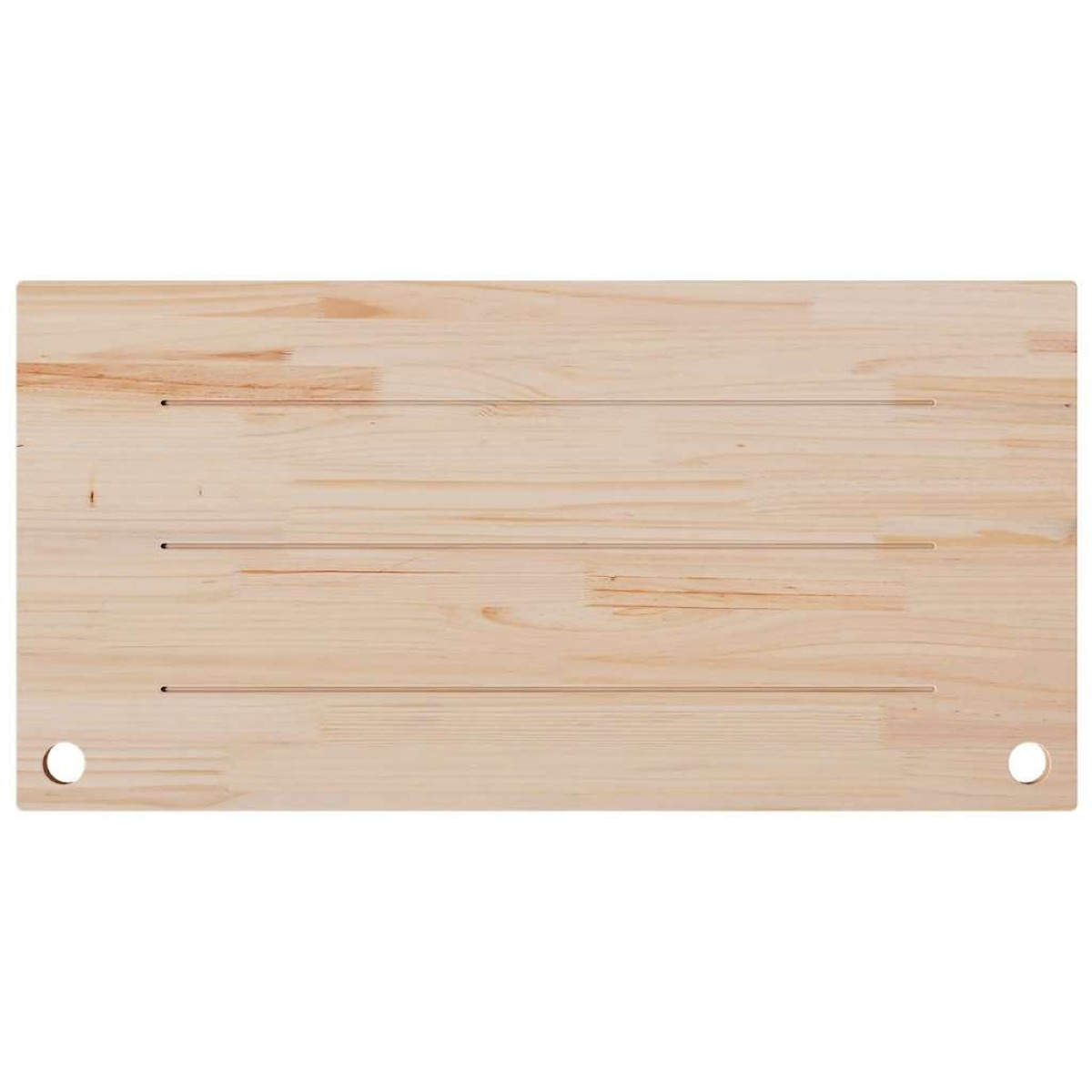 vidaXL Επιφάνεια Γραφείου Λευκή 110x60x2,5 εκ. από Μασίφ Ξύλο Πεύκου