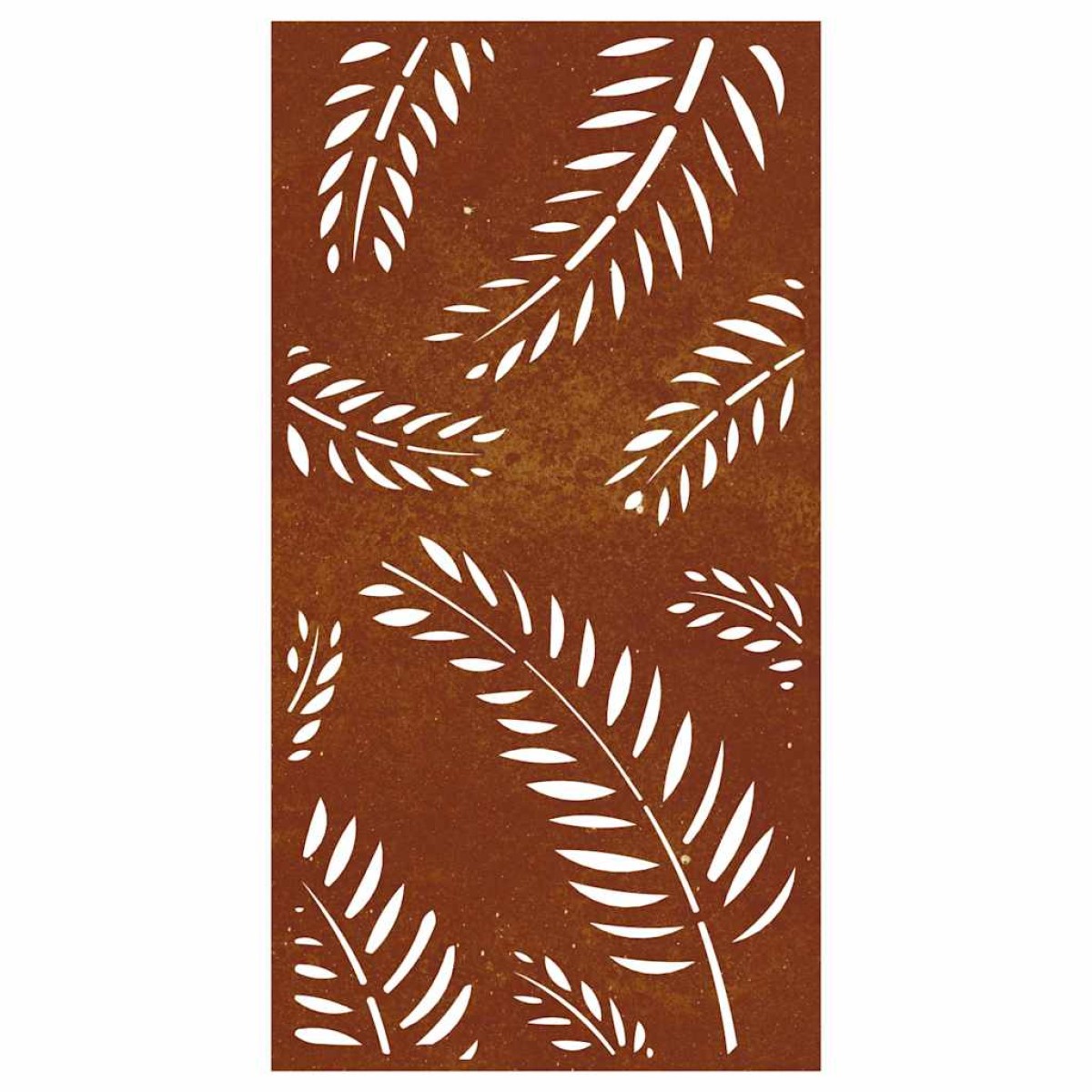 vidaXL Διακοσμητικό Κήπου Επιτοίχιο Σχ. Φύλλων 105x55 εκ Ατσάλι Corten