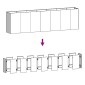 vidaXL Ζαρντινιέρα 280 x 40 x 80 εκ. από Ατσάλι Σκληρυθέν στον Αέρα