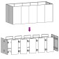 vidaXL Ζαρντινιέρα 200 x 80 x 80 εκ. από Ατσάλι Σκληρυθέν στον Αέρα