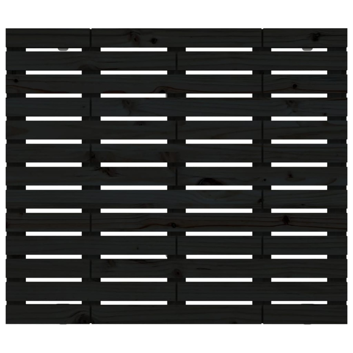 vidaXL Κεφαλάρι Τοίχου Μαύρο 106x3x91,5 εκ. από Μασίφ Ξύλο Πεύκου