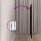 vidaXL Κεφαλάρι Τοίχου Μαύρο 141x3x91,5 εκ. από Μασίφ Ξύλο Πεύκου