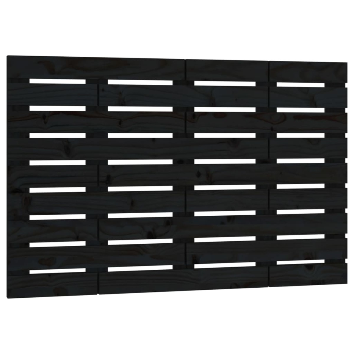 vidaXL Κεφαλάρι Τοίχου Μαύρο 81x3x63 εκ. από Μασίφ Ξύλο Πεύκου