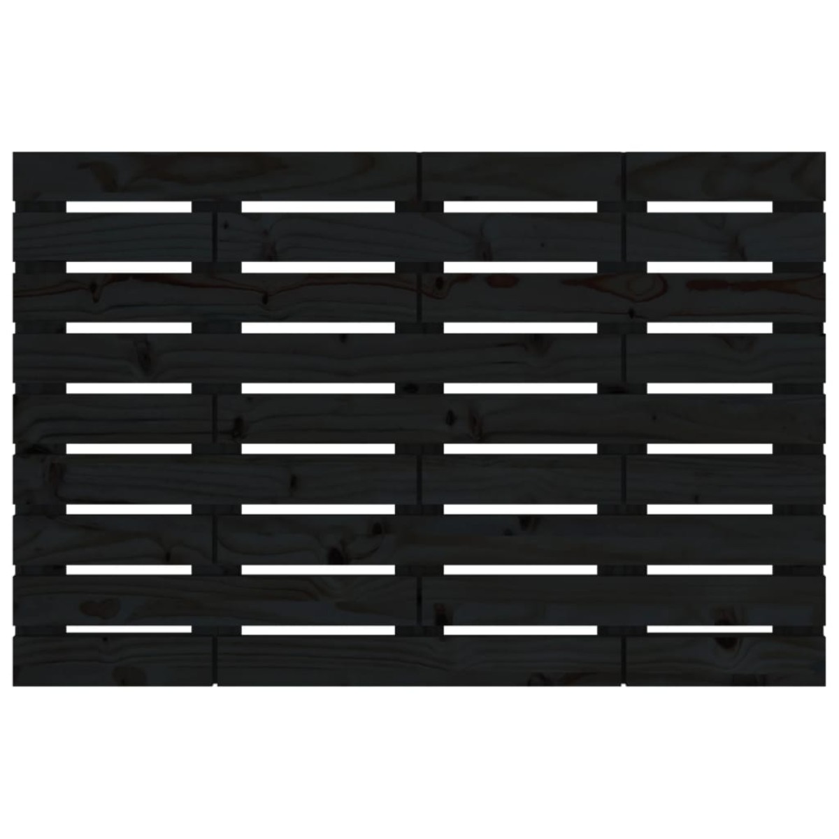 vidaXL Κεφαλάρι Τοίχου Μαύρο 81x3x63 εκ. από Μασίφ Ξύλο Πεύκου