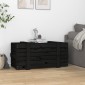 vidaXL Κουτί Αποθήκευσης Μαύρα 91x40,5x42 εκ. Μασίφ Ξύλο Πεύκου