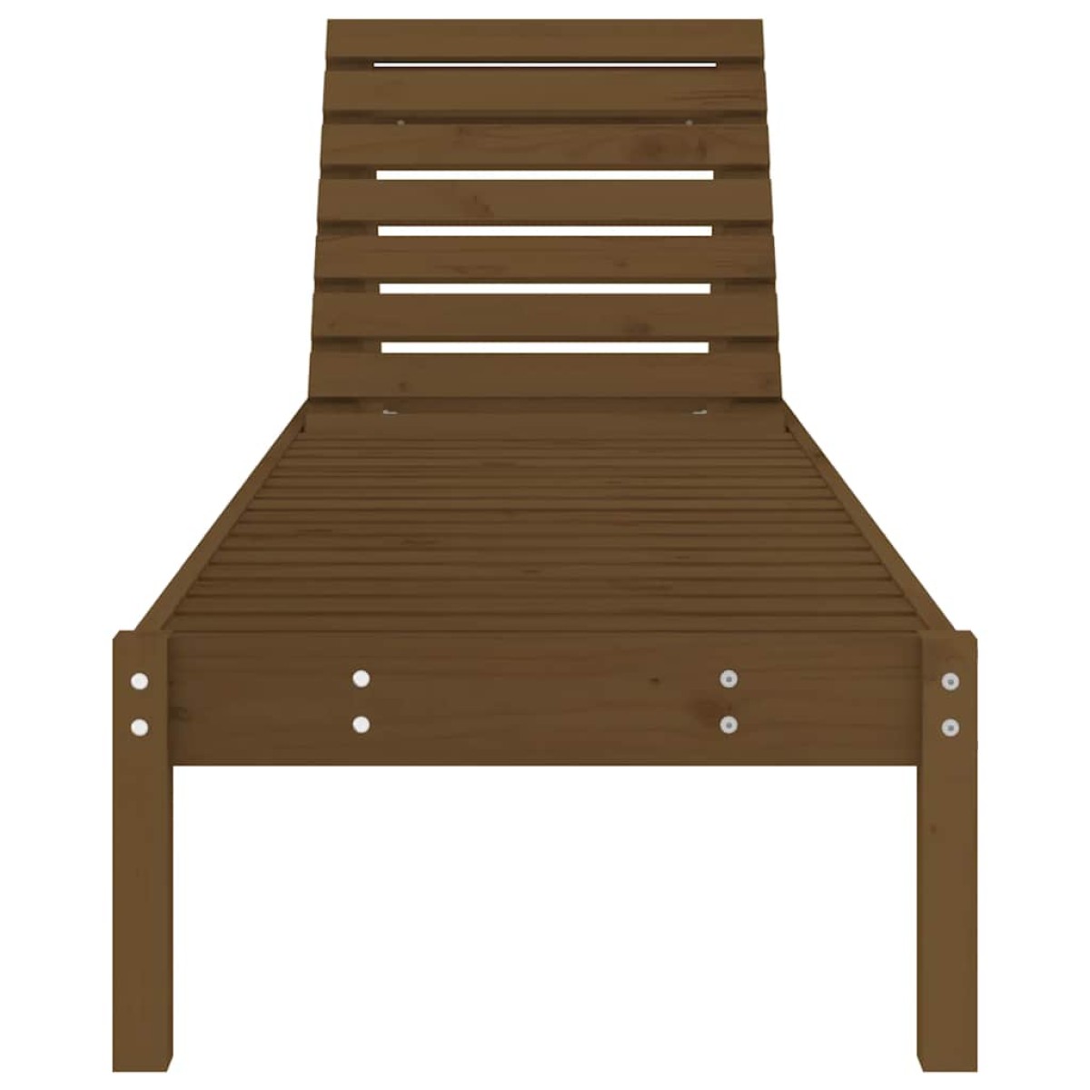 vidaXL Ξαπλώστρα Μελί Καφέ 199,5x60x74 εκ από Μασίφ Ξύλο Πεύκου