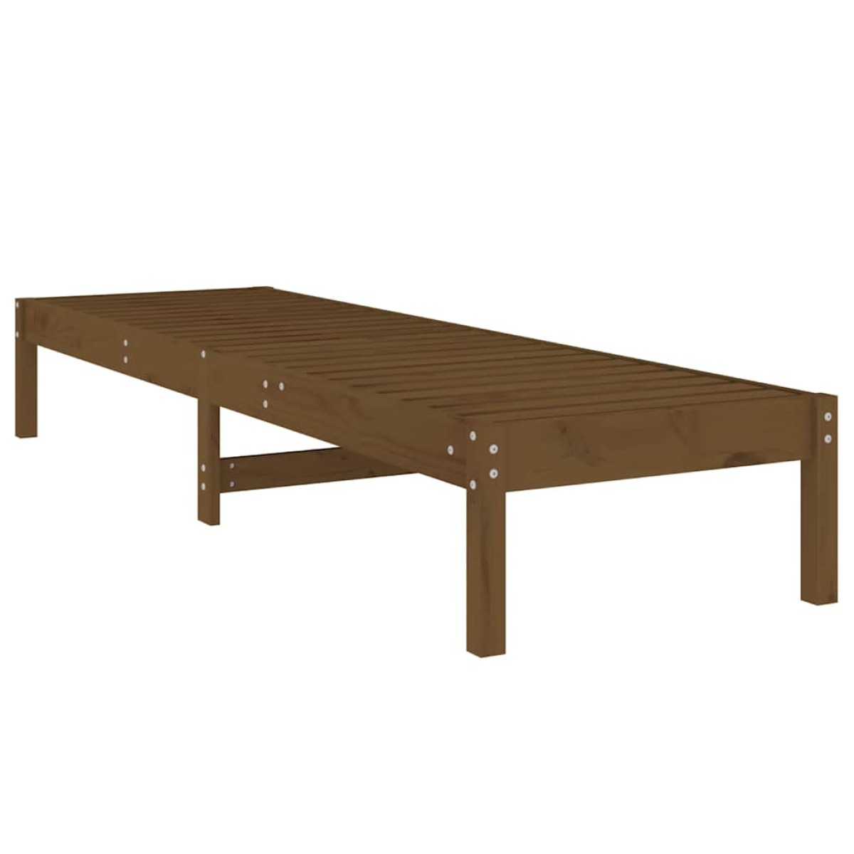 vidaXL Ξαπλώστρα Μελί Καφέ 199,5x60x74 εκ από Μασίφ Ξύλο Πεύκου