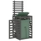 vidaXL Αποθ. Τροχήλατου Κάδου Γκρι 84x90x128,5 εκ. Μασίφ Ξύλο Πεύκου