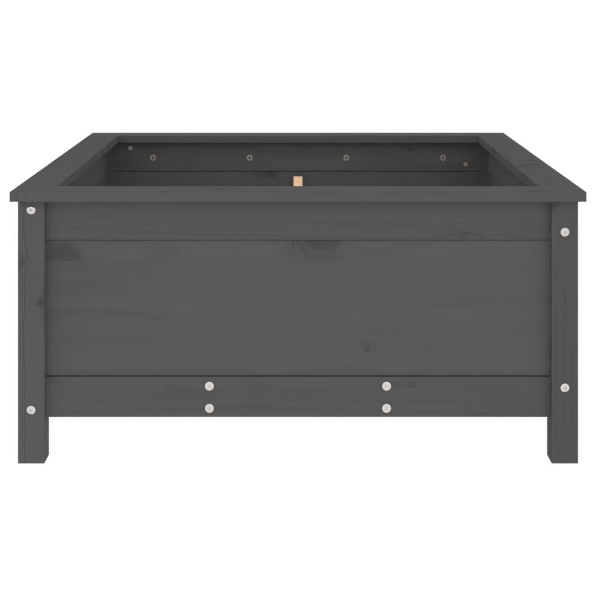 vidaXL Ζαρντινιέρα Γκρι 82,5 x 82,5 x 39 εκ. από Μασίφ Ξύλο Πεύκου