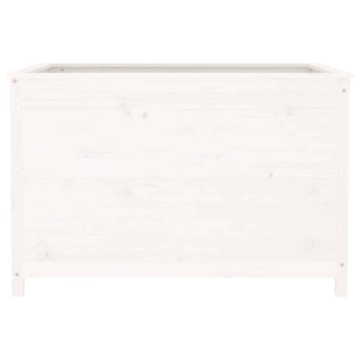 vidaXL Ζαρντινιέρα Υπερυψ. Λευκή 119,5x82,5x78 εκ. Μασίφ Ξύλο Πεύκου