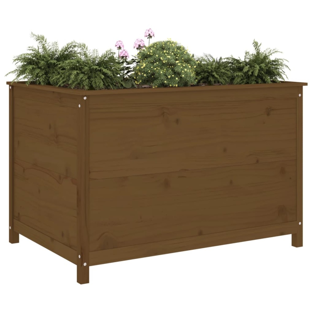 vidaXL Ζαρντινιέρα Υπερυψωμένη Μελί 119,5x82,5x78 εκ. από Μασίφ Πεύκο