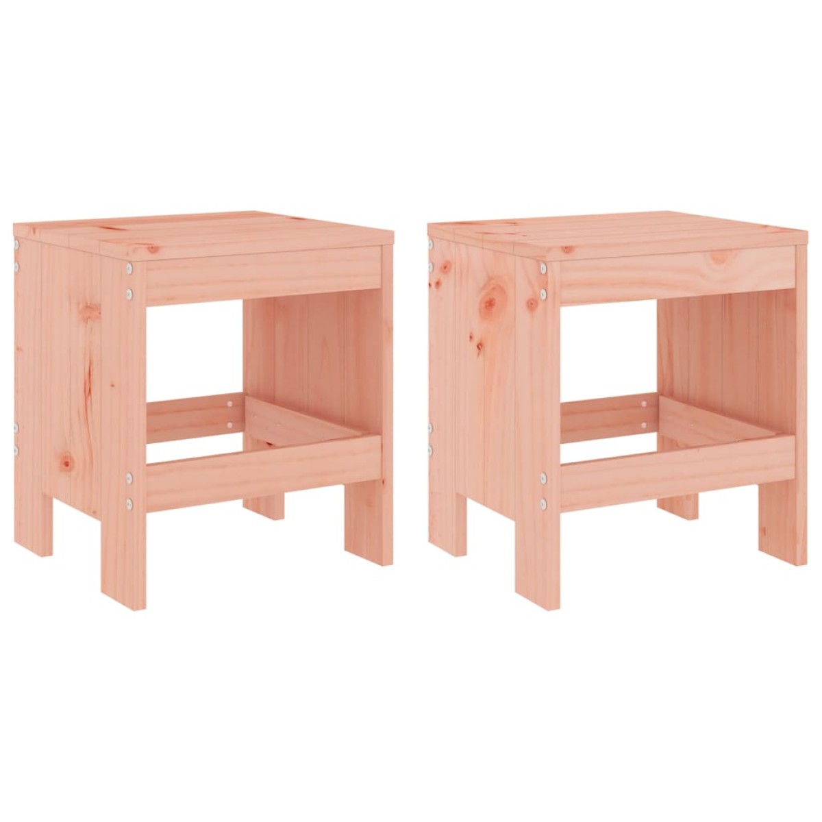 vidaXL Σκαμπό Κήπου 2 τεμ. 40 x 36 x 45εκ. Μασίφ Ξύλο Ψευδοτσούγκας