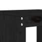 vidaXL Σκαμπό Μπαρ 2 Τεμ. Μαύρα 40 x 36 x 75 εκ. από Μασίφ Ξύλο Πεύκου