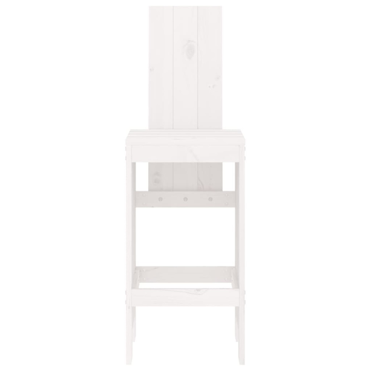 vidaXL Σκαμπό Μπαρ 2 τεμ. Λευκά 40 x 42 x 120 εκ. Μασίφ Ξύλο Πεύκου