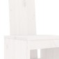 vidaXL Σκαμπό Μπαρ 2 τεμ. Λευκά 40 x 42 x 120 εκ. Μασίφ Ξύλο Πεύκου