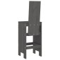 vidaXL Σκαμπό Μπαρ 2 Τεμ. Γκρι 40 x 42 x 120 εκ. από Μασίφ Ξύλο Πεύκου
