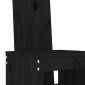 vidaXL Σκαμπό Μπαρ 2 Τεμ. Μαύρα 40x42x120 εκ. από Μασίφ Ξύλο Πεύκου