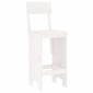 vidaXL Σκαμπό Μπαρ 2 τεμ. Λευκά 40 x 48,5 x 115,5εκ. Μασίφ Ξύλο Πεύκου