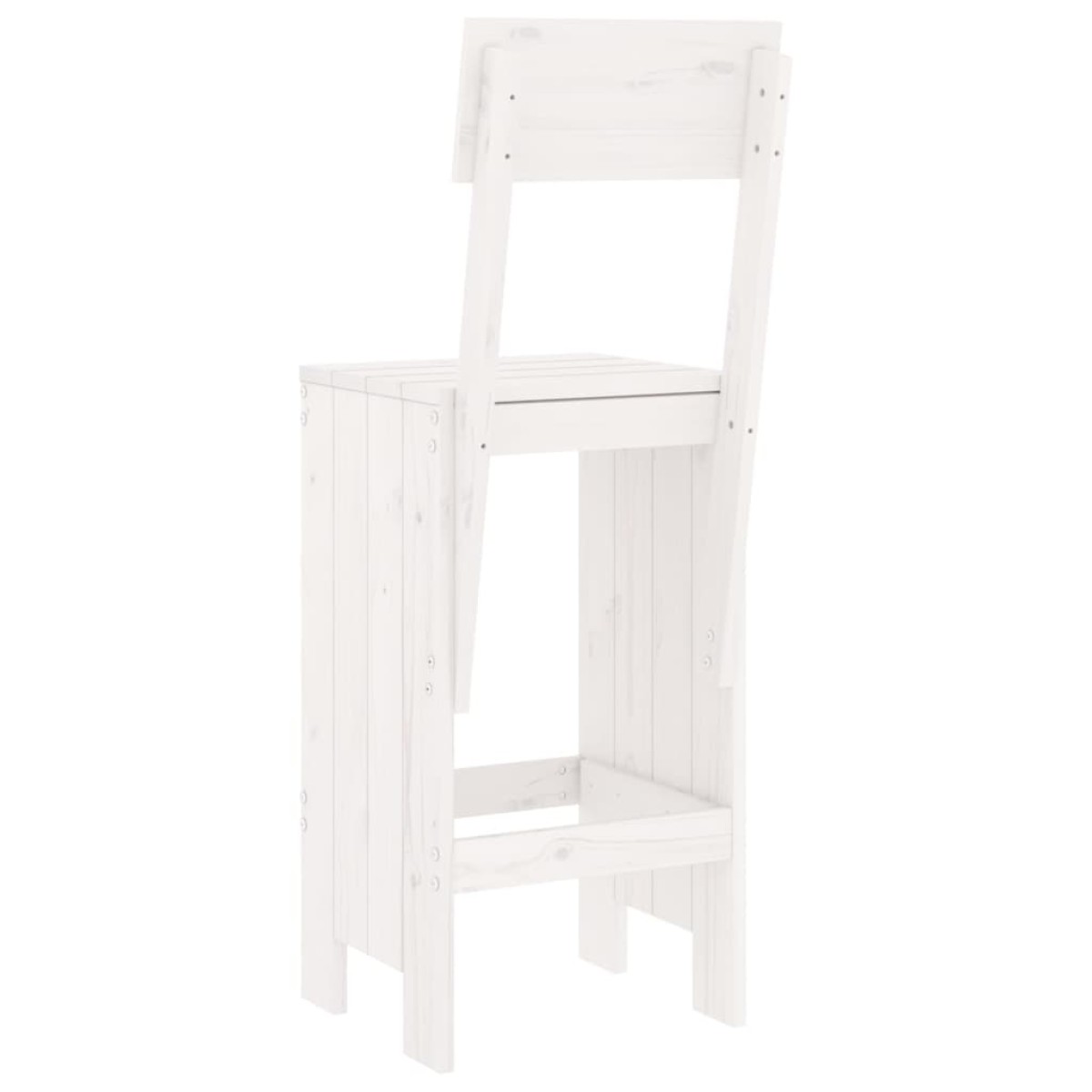 vidaXL Σκαμπό Μπαρ 2 τεμ. Λευκά 40 x 48,5 x 115,5εκ. Μασίφ Ξύλο Πεύκου