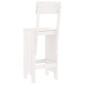 vidaXL Σκαμπό Μπαρ 2 τεμ. Λευκά 40 x 48,5 x 115,5εκ. Μασίφ Ξύλο Πεύκου