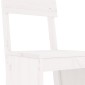 vidaXL Σκαμπό Μπαρ 2 τεμ. Λευκά 40 x 48,5 x 115,5εκ. Μασίφ Ξύλο Πεύκου