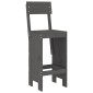 vidaXL Σκαμπό Μπαρ 2 τεμ. Γκρι 40 x 48,5 x 115,5εκ. Μασίφ Ξύλο Πεύκου