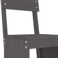 vidaXL Σκαμπό Μπαρ 2 τεμ. Γκρι 40 x 48,5 x 115,5εκ. Μασίφ Ξύλο Πεύκου