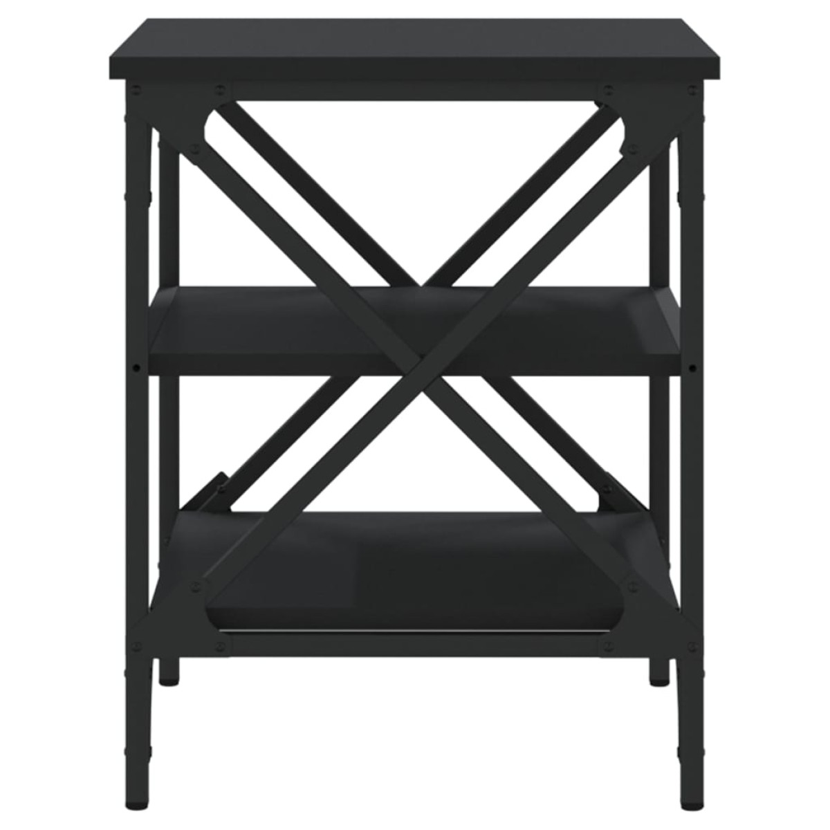 vidaXL Βοηθητικά Τραπέζια 2 τεμ. Μαύρα 40x42x50 εκ. Επεξεργασμένο Ξύλο