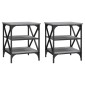 vidaXL Βοηθητικά Τραπέζια 2 τεμ. Γκρι Sonoma 40x42x50 εκ. Επεξ. Ξύλο