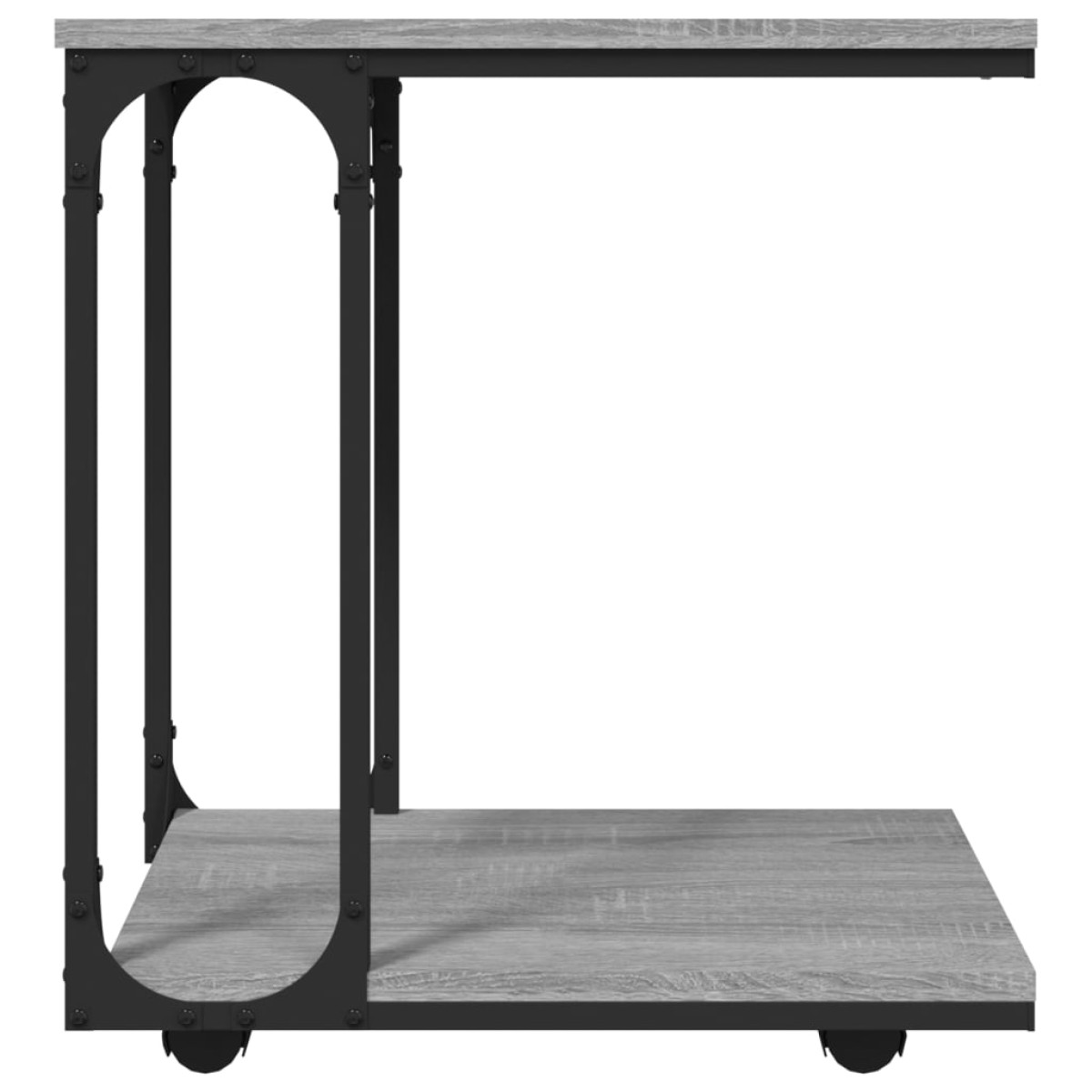 vidaXL Βοηθητικό Τραπέζι με Ρόδες Γκρι Sonoma 50x35x55,5 εκ Επεξ. Ξύλο