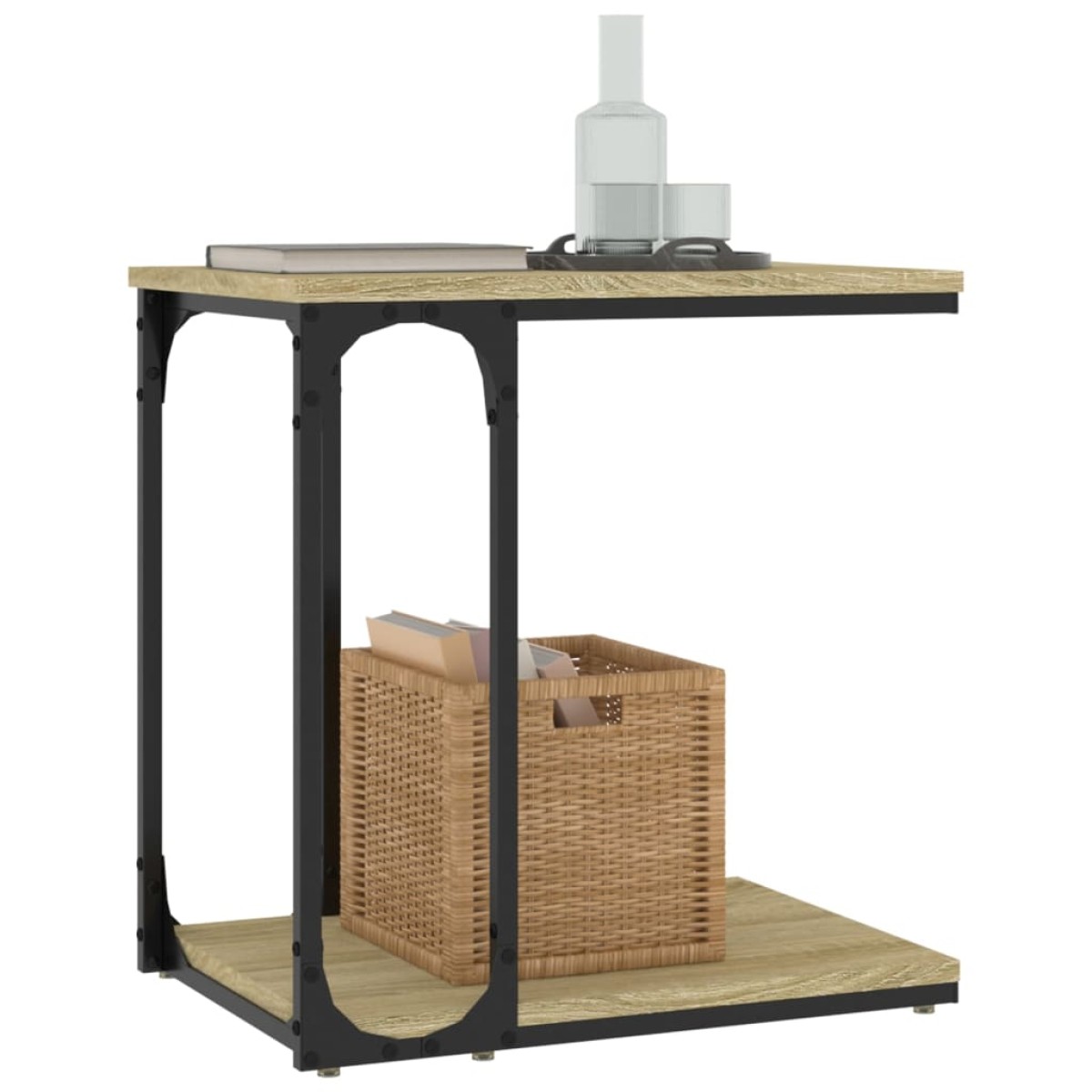 vidaXL Βοηθητικό Τραπέζι Sonoma Δρυς 50x35x52 εκ. Επεξεργασμένο Ξύλο