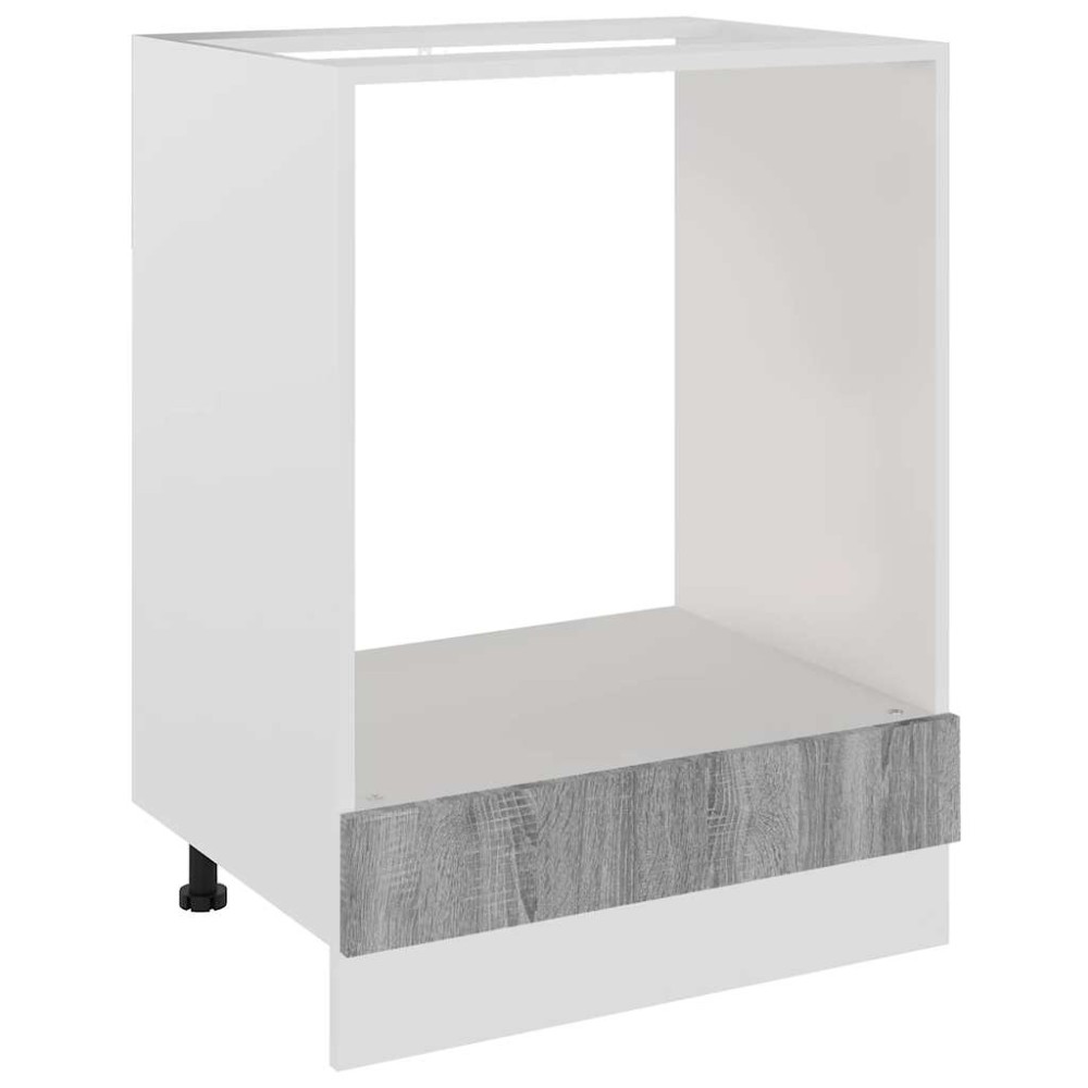 vidaXL Ντουλάπι Φούρνου "Riga" Γκρι Sonoma 60x46x81,5 εκ. από Τεχνητό Ξύλο
