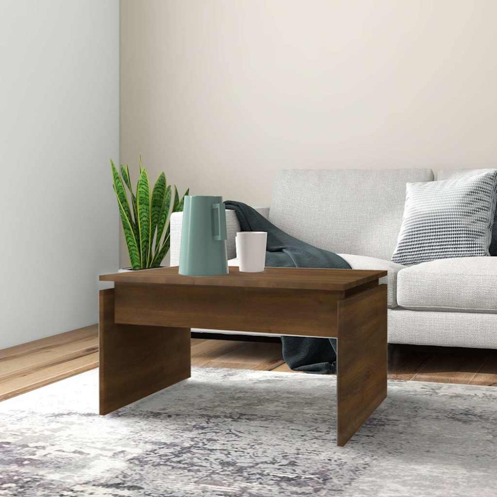 vidaXL Τραπεζάκι Σαλονιού Καφέ Δρυς 68x50x38 εκ. Επεξεργασμένο Ξύλο