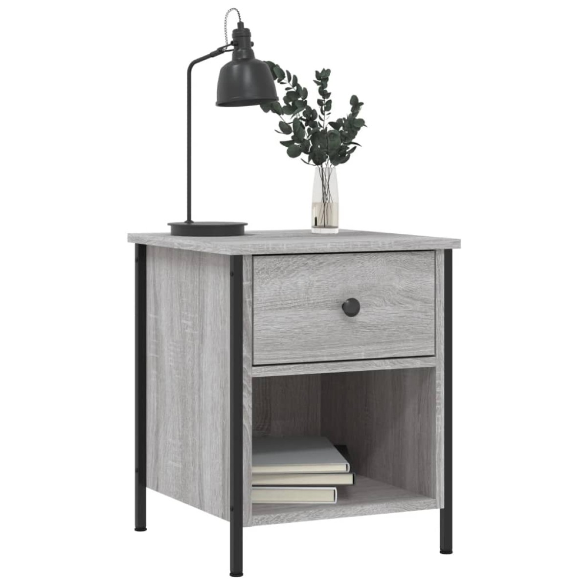 vidaXL Κομοδίνο Γκρι Sonoma 40 x 42 x 50 εκ. από Επεξεργασμένο Ξύλο