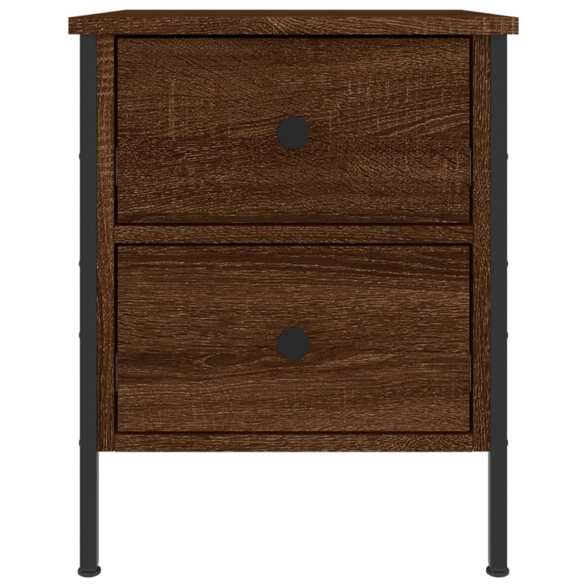 vidaXL Κομοδίνα 2 Τεμ. Καφέ Δρυς 40x42x50 εκ. από Επεξεργασμένο Ξύλο